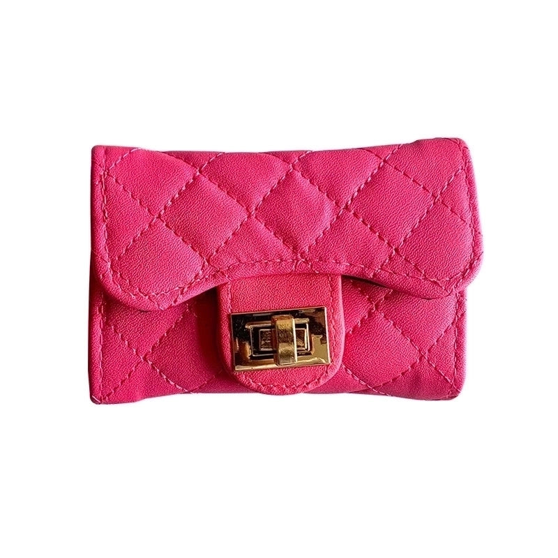 Unisex Solid Color Pu Leather Flip Cover Card Holders