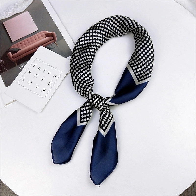 Alloy Scarf (1 Scallop Floral Blue)