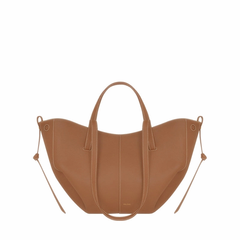 Women's Composite Cowhide Solid Color Elegant Basic Classic Style Square Open Shoulder Bag Tote Bag Crossbody Bag