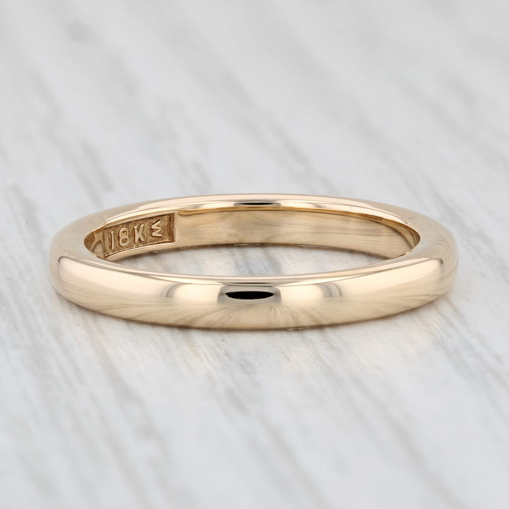 Vintage Classic Women's Wedding Band 18k Yellow Gold Size 6.5 Ring Woods