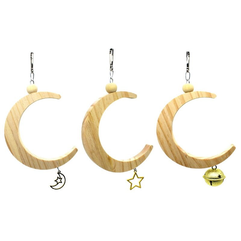 Moon Shape Wooden Swing Toy