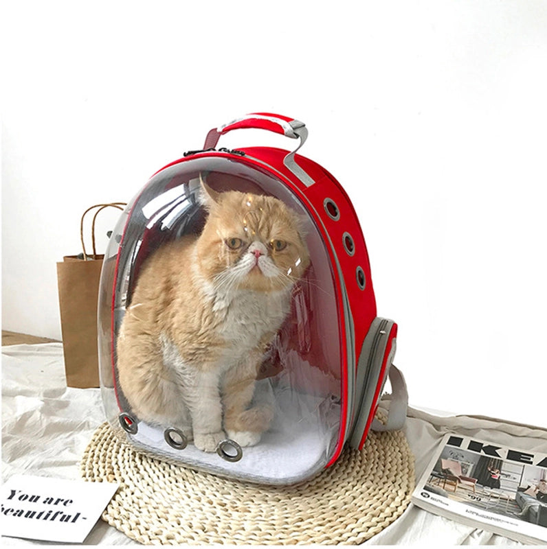 Minimalist PVC Oxford Cloth Solid Color Pets Backpack