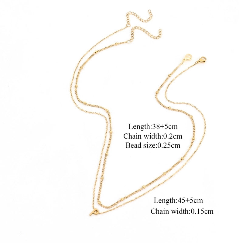 Elegant Minimalist Classic Style Letter 201 Stainless Steel 304 Stainless Steel Stainless Steel Necklaces
