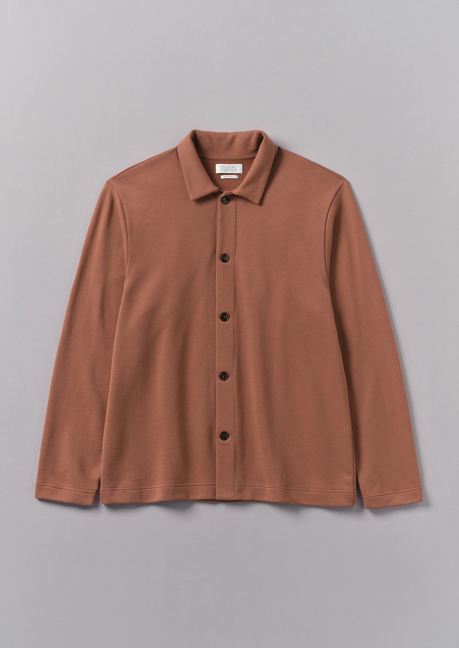 Loopback Organic Cotton Jersey Shirt | Red Granite