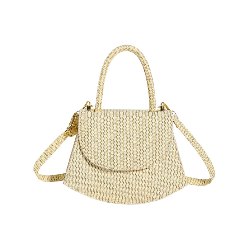 Women's All Seasons Pu Leather Solid Color Classic Style Semicircle Flip Cover Handbag