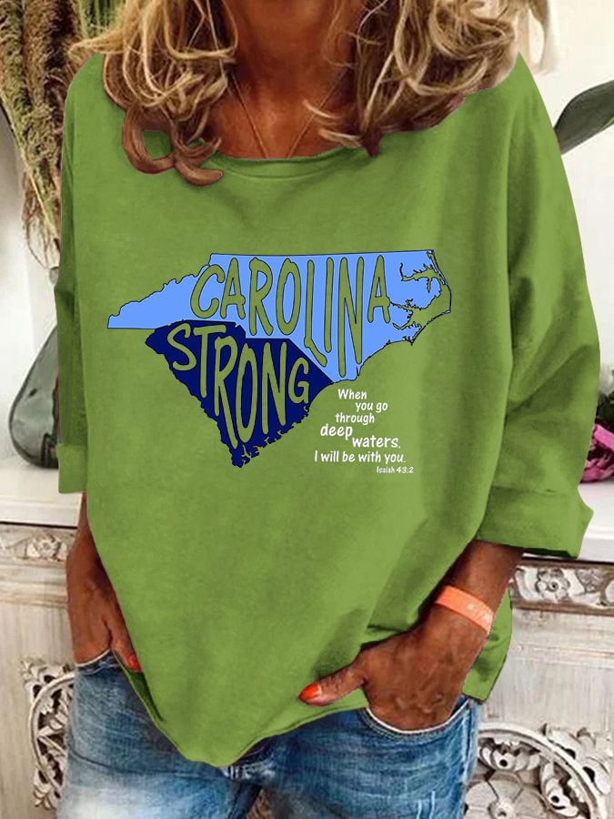 Women's Hotspot Hurricane Helen Disaster Relief Printed Casual Sweatshirt