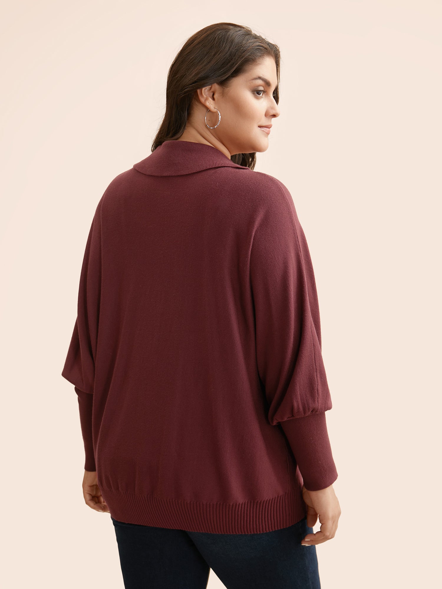 Supersoft Essentials Asymmetrical Neck Dolman Sleeve Pullover