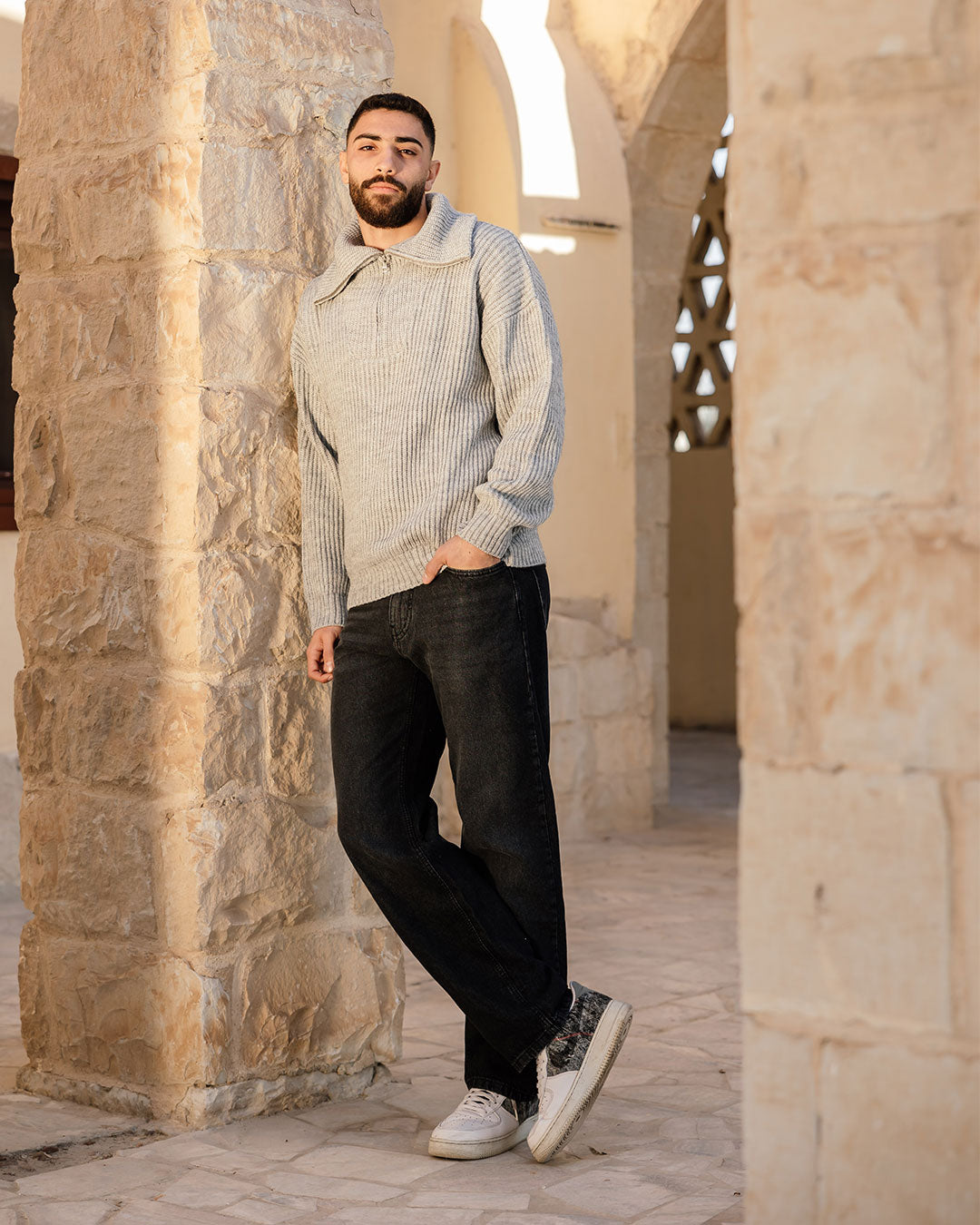Men Knitted Tricot Pullover