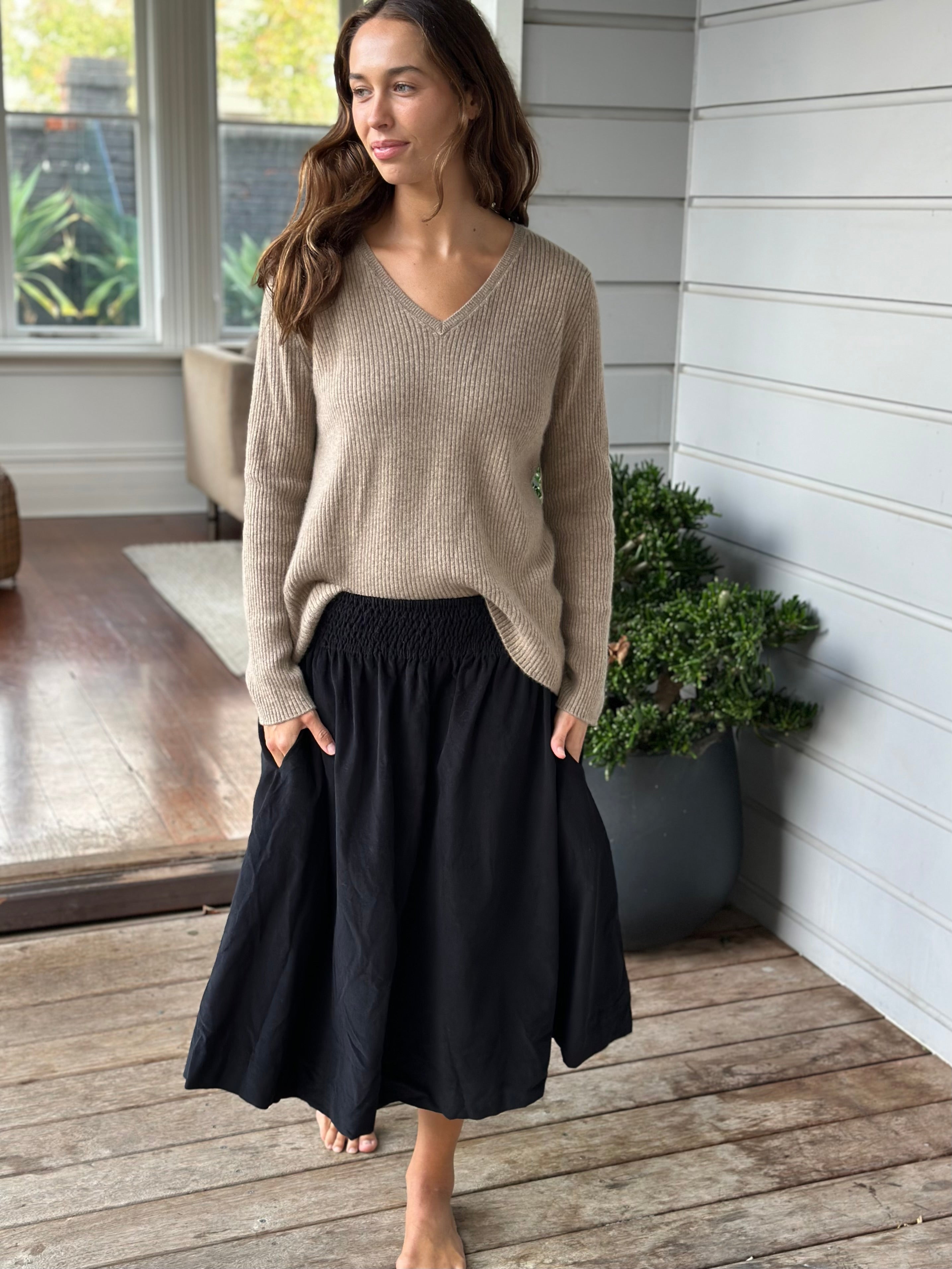 lola skirt - black cord