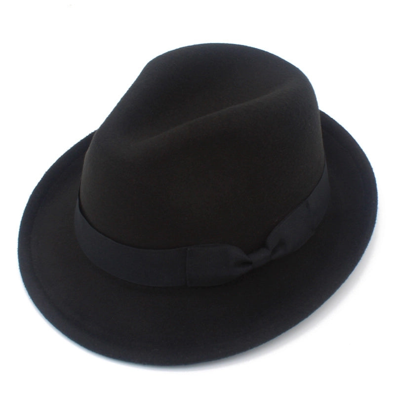Hot Selling  Jazz Hat Autumn And Winter Fashion Small Bowler Hat Retro Wool Felt Gentleman Hat