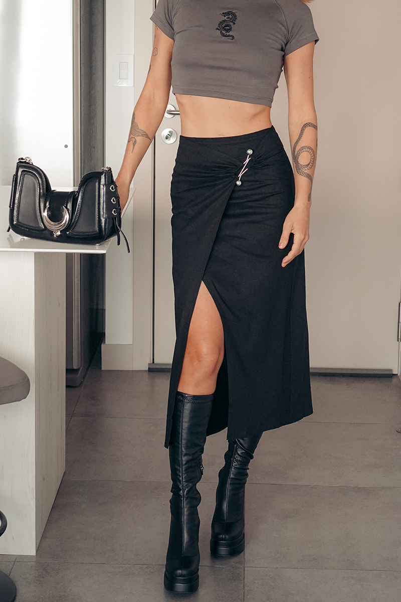 Black Sun Exclusive-Astrid Midi Skirt