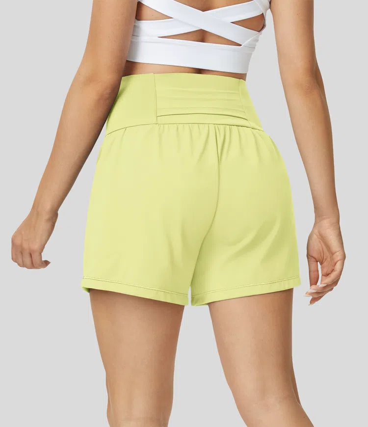 ⚡7 Packs for $24.98⚡Super High Waisted Back Pocket & Side Hidden Pocket 2-in-1 Yoga Shorts, 7/14 Color Sets