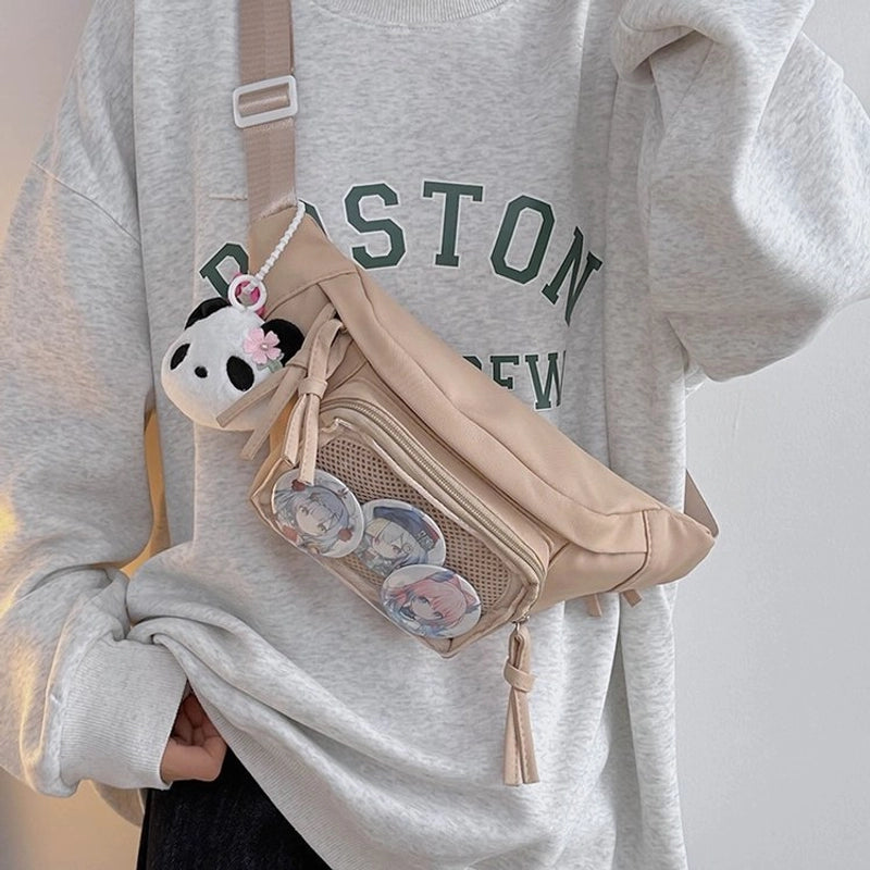 Women's Classic Style Streetwear Solid Color Nylon Waist Bags