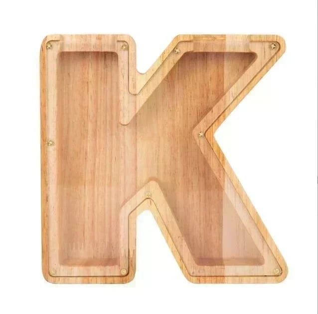 (🔥Summer Hot Sale Now-50% Off) Personalized Wooden Letter Piggy Bank - FREE SHIPPING