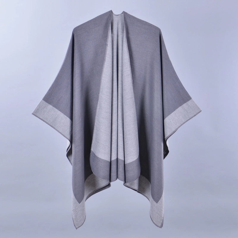 Women's Casual Color Block Imitation Cashmere Shawl