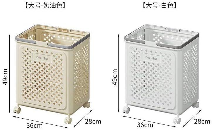 Foldable Laundry Basket with Wheels. Laundry Basket Bathroom Storage Organizer
