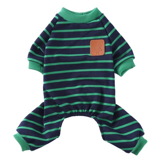 Striped Cotton Dog Clothes