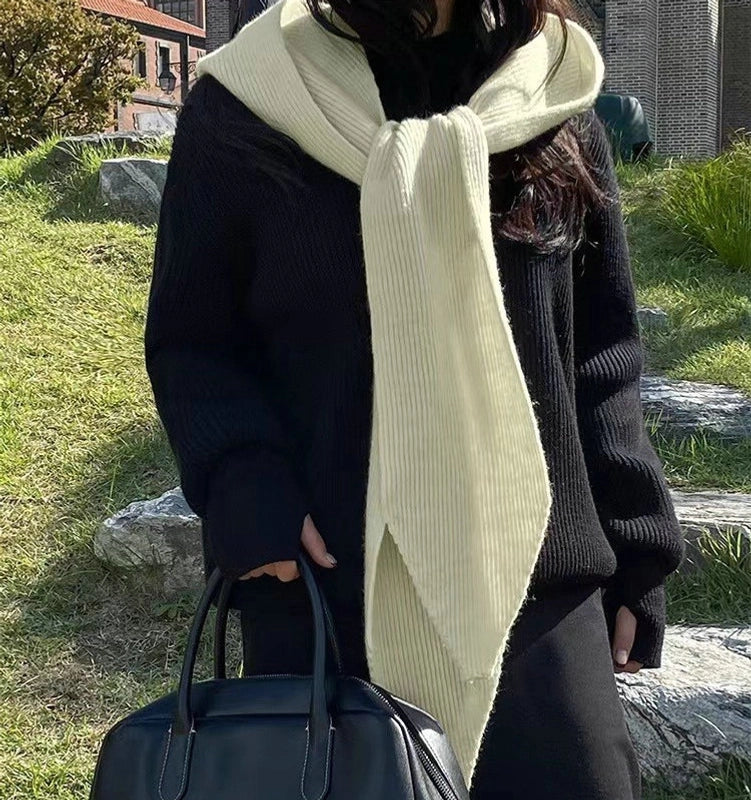 Blogger Recommend Casual Hat Scarf Scarf One-Piece Shawl Fake Collar Student Autumn And Winter Warm