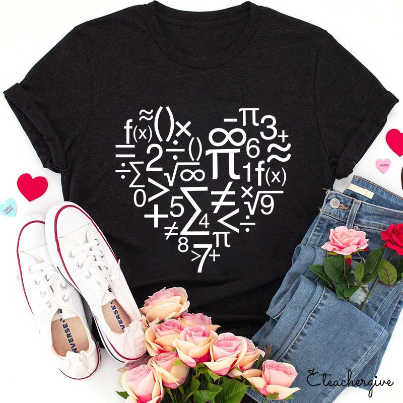 Math Heart Teacher T-Shirt