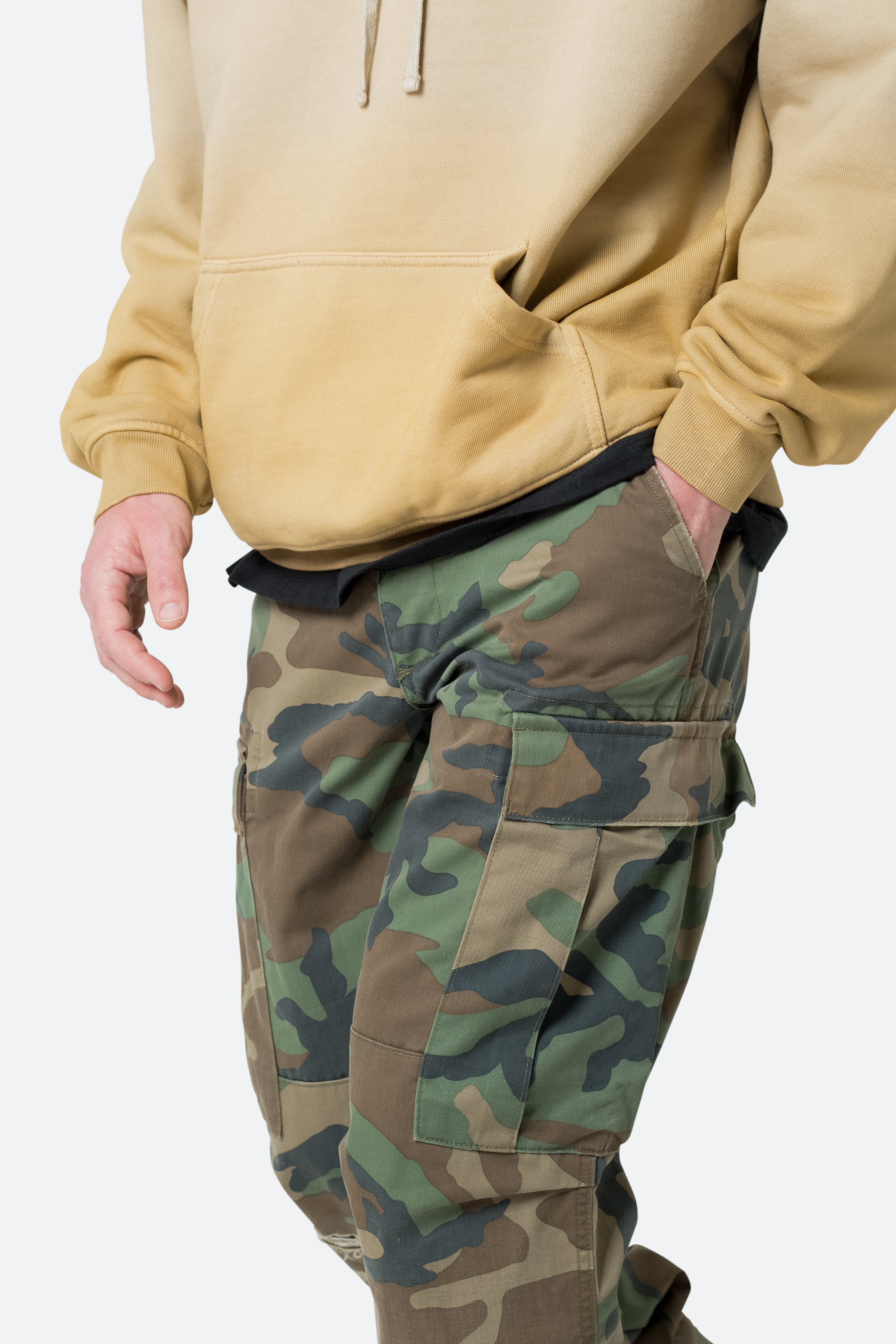 Double Knee Vintage Cargo Pants - Camo