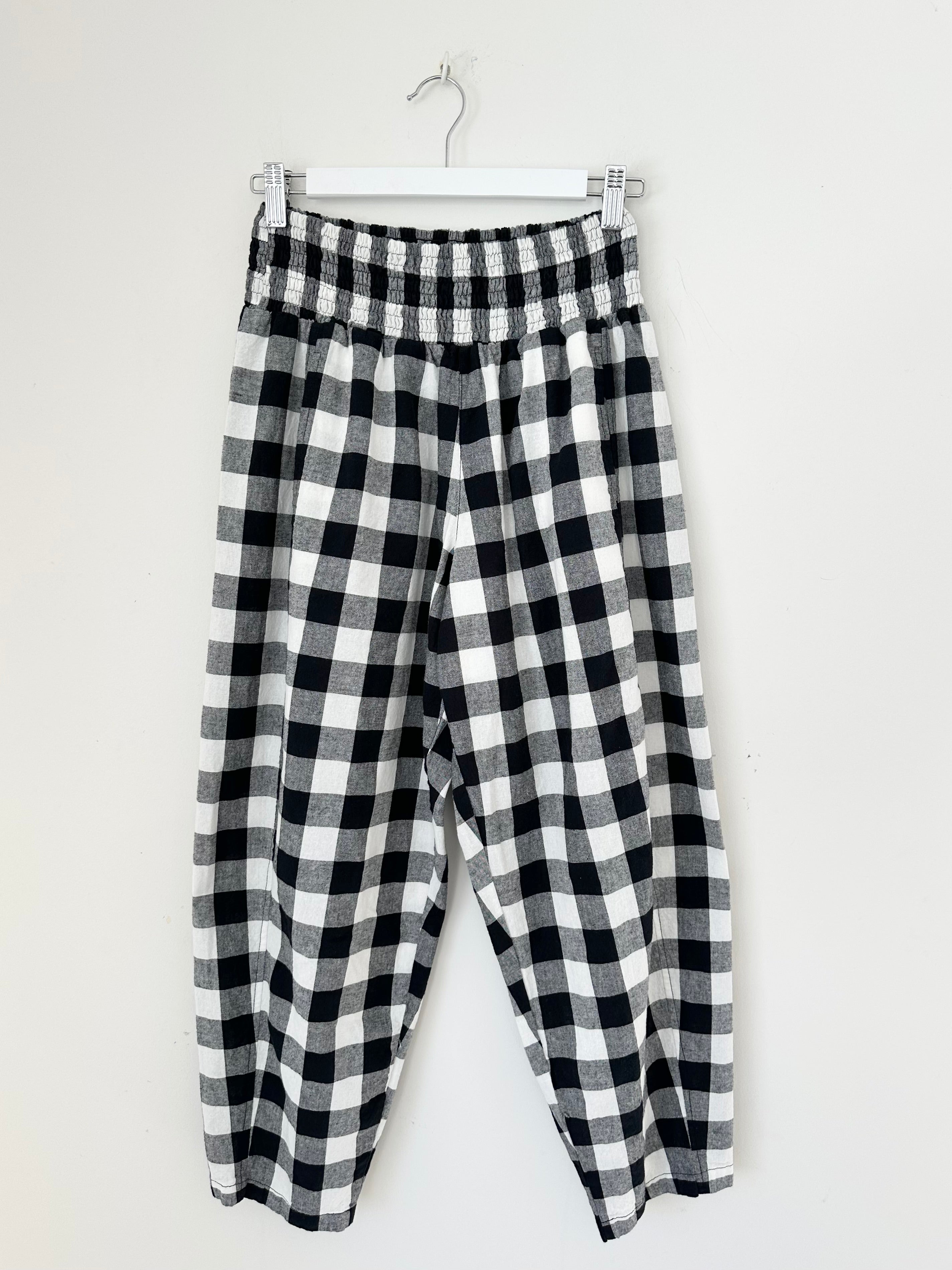 frankie pants - black check