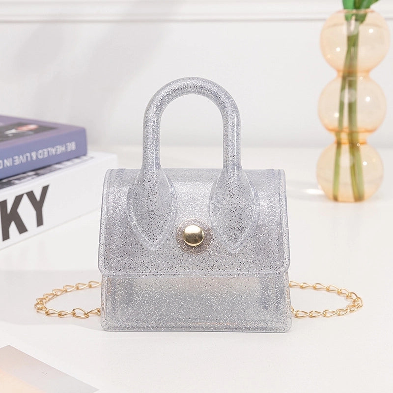 Women's All Seasons Pvc Solid Color Streetwear Square Magnetic Buckle Jelly Bag