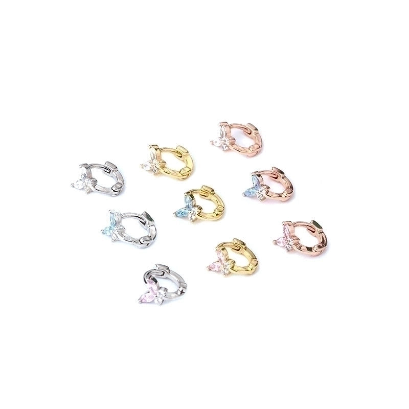 Ear Cartilage Rings & Studs Lady Butterfly Copper Plating