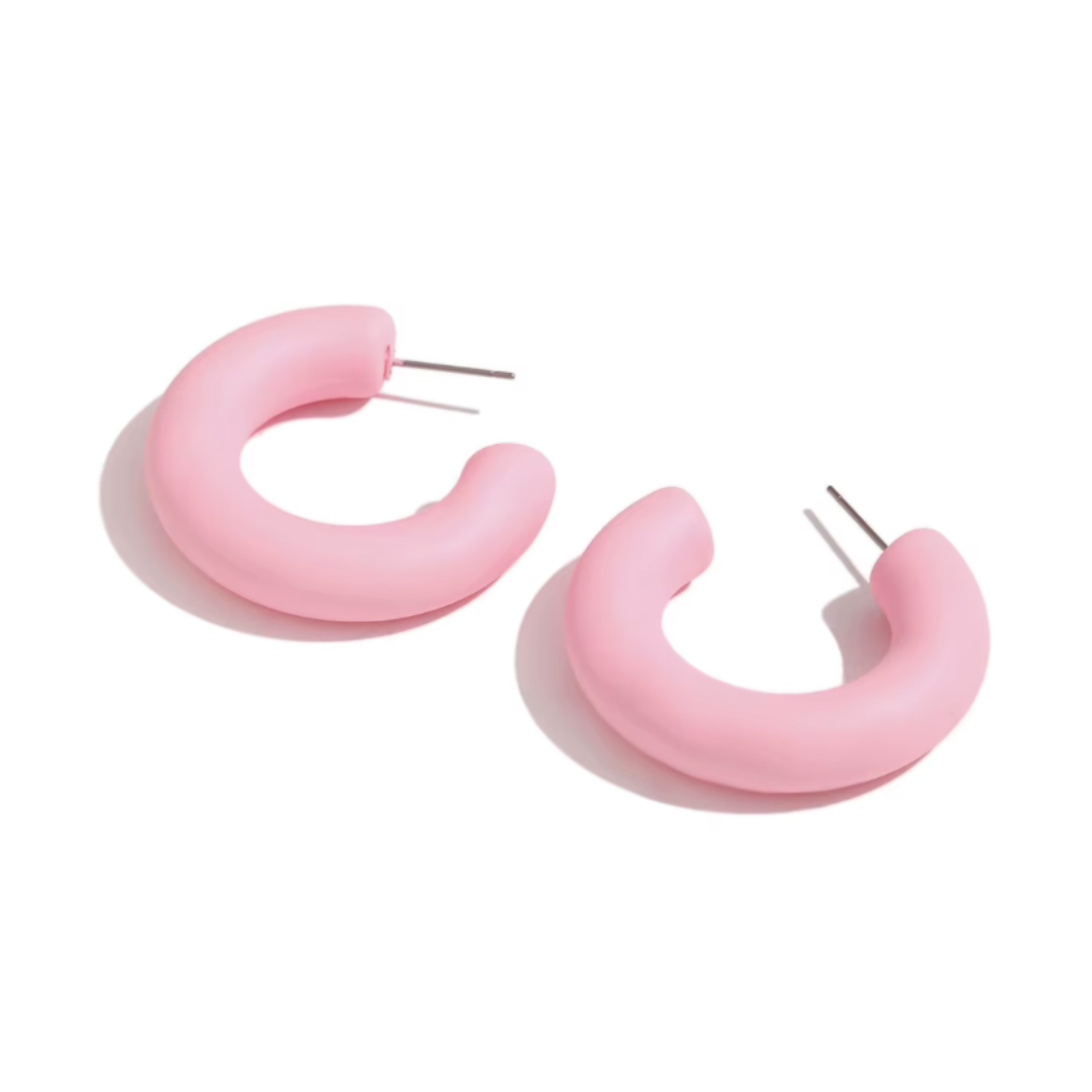 Chunky pink hoops