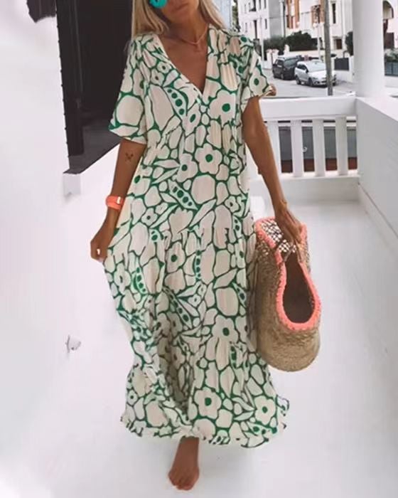 🔥🔥Hot Sale 49% Off -🌸🌸Women's Casual Floral Swing Dress Summer Dress