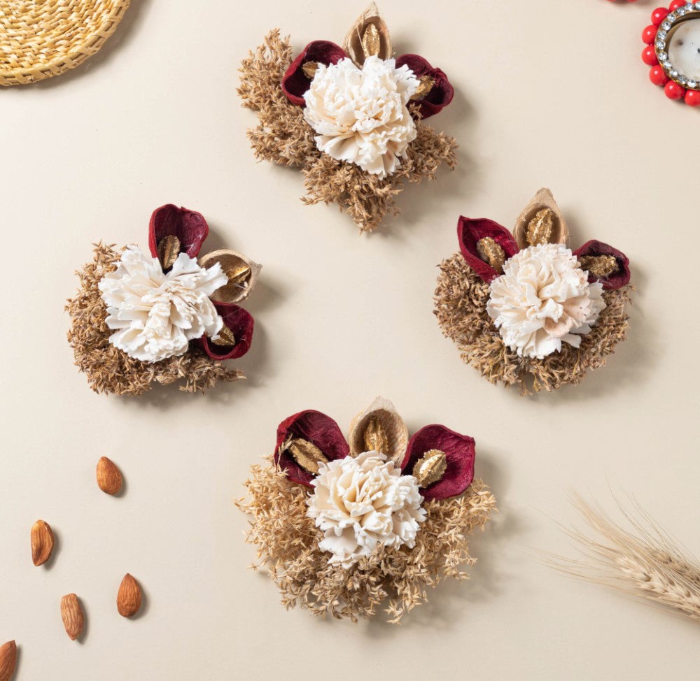 Shola Mini Floral Cluster Set Of 4