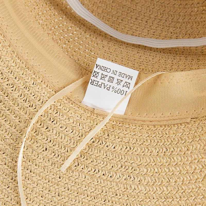 Women's IG Style Bow Knot Wide Eaves Straw Hat