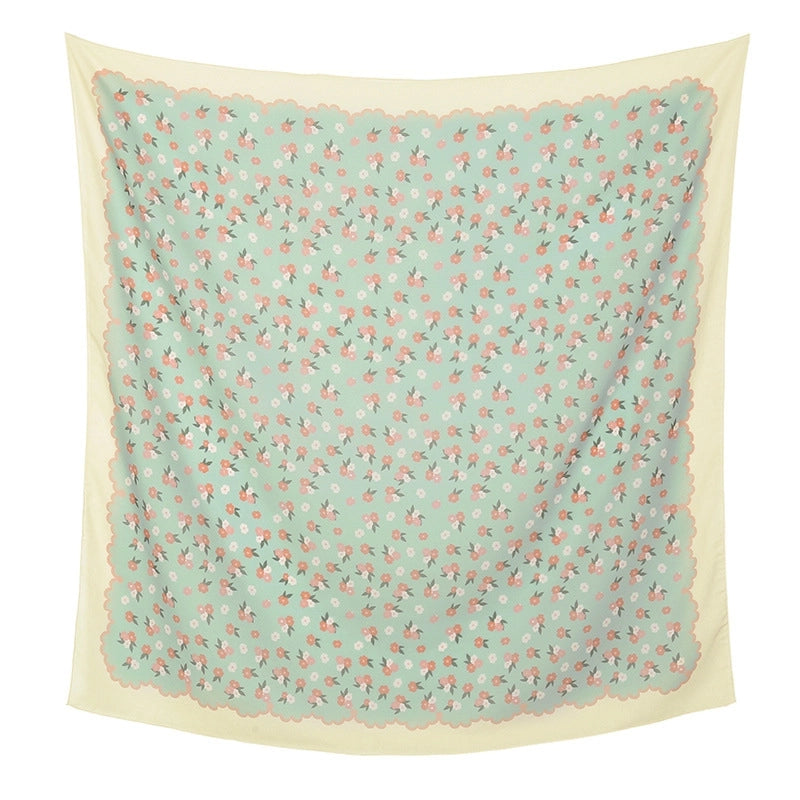Women's Sweet Flower Polyester Kerchief