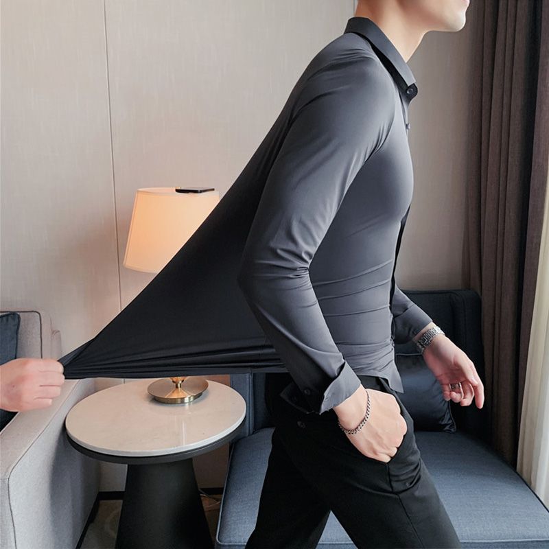 💥Hot Sale🍃Men's High Stretch Ironing-free Business Shirt