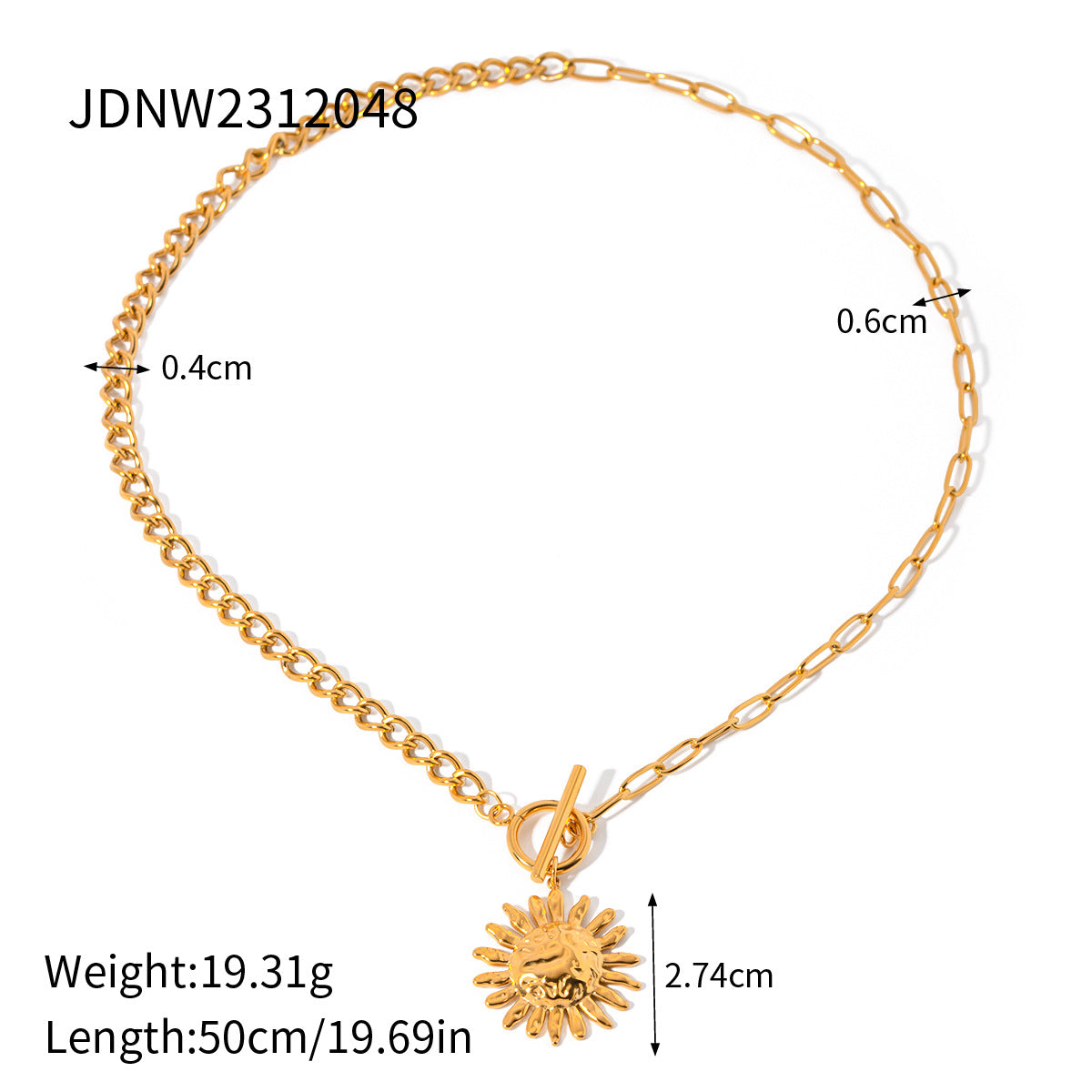 Stainless Steel Eight-Pointed Star Necklace Ins Clavicle Chain Titanium Steel Necklace