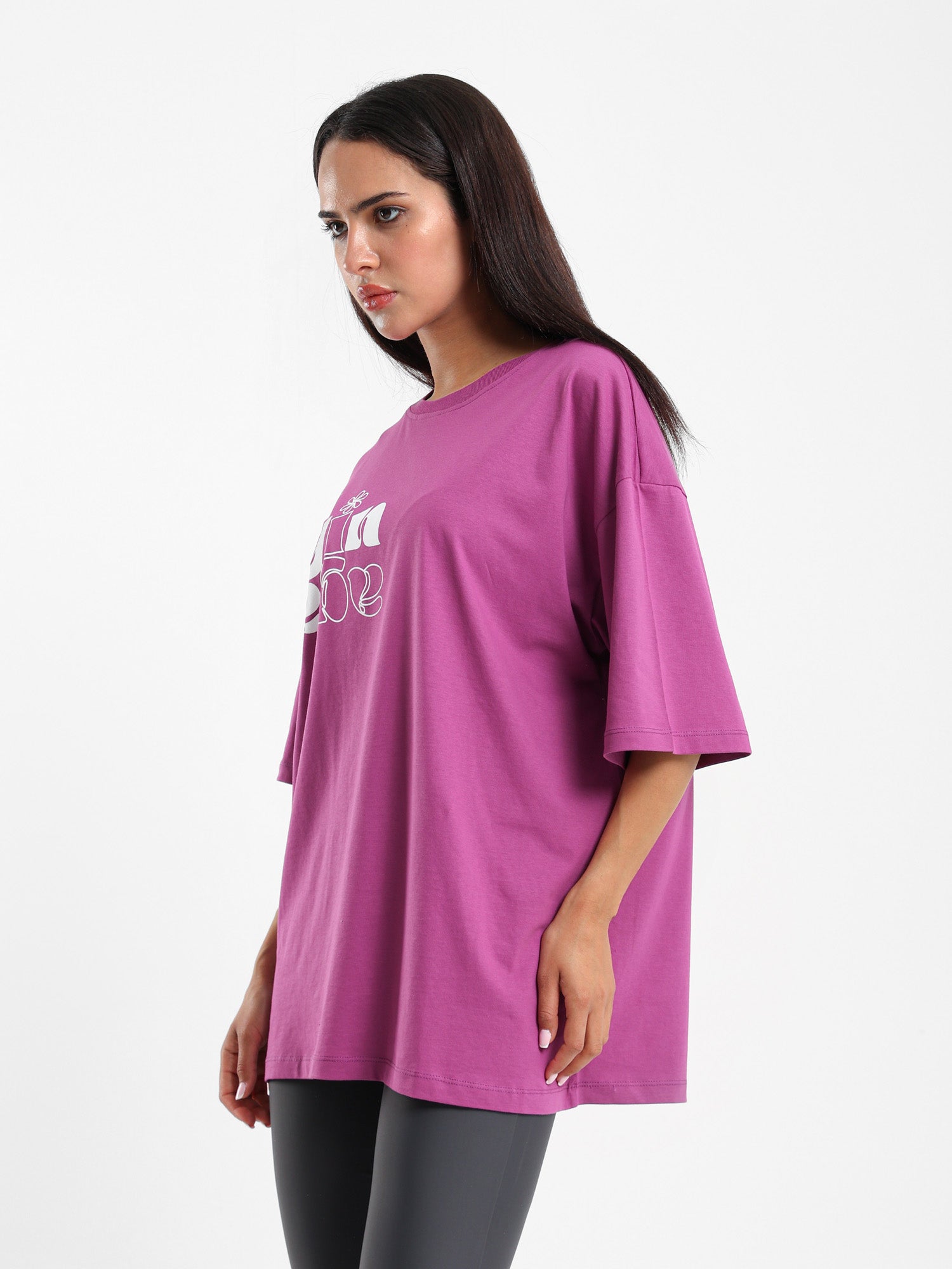 Begin Again Printed Oversized Tee