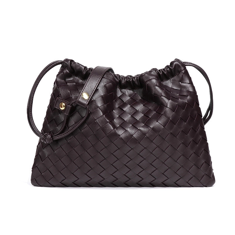 Women's Small Pu Leather Solid Color Vintage Style Classic Style Square String Shoulder Bag