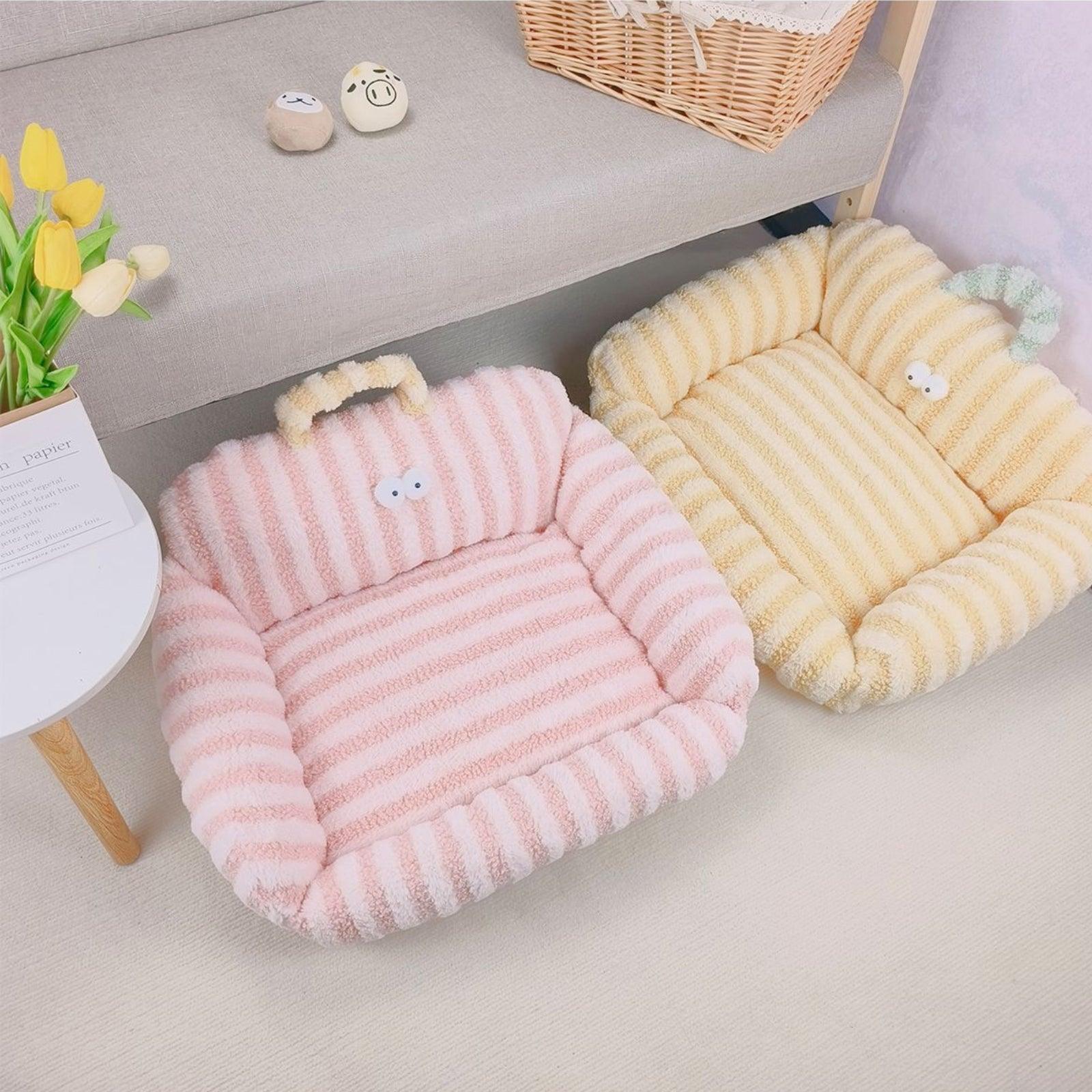 Cartoon Striped Pet Sofa Bed for All Seasons