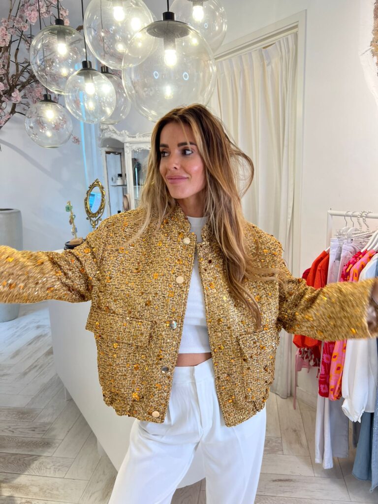 Emma jacket pailletten extra gold