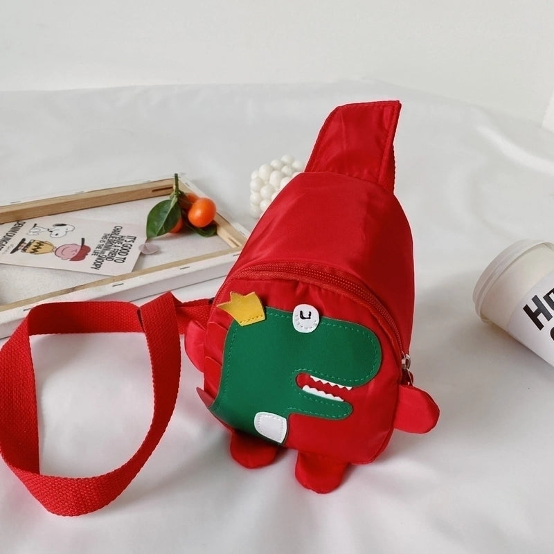 Women's Mini Nylon Cartoon Dinosaur Fashion Zipper Crossbody Bag