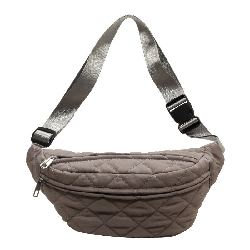 Unisex Streetwear Solid Color Cloth Polyester Waist Bags