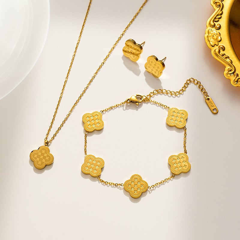 Titanium Steel 18K Gold Plated Necklaces