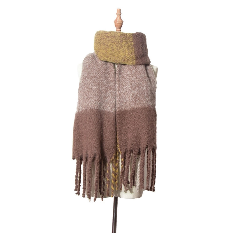 Women's Streetwear Lattice Polyester Tassel Scarf