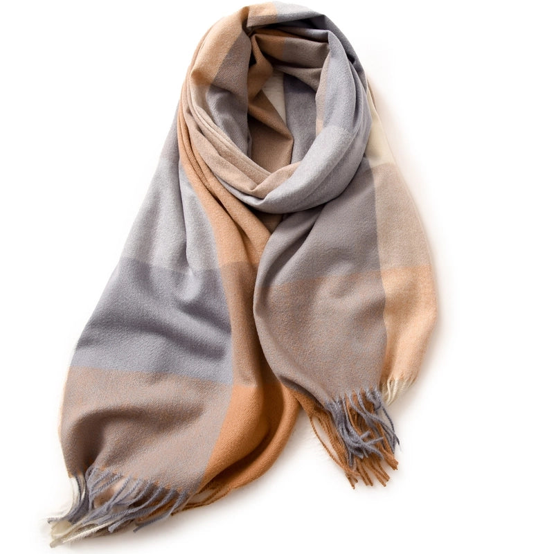 Women's Minimalist Color Block Polyester Printing Scarf