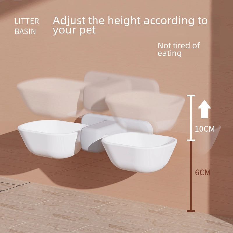 New Pet Cat Double Bowl Automatic Pet Feeder Water Drinker Cat Food Basin Dog Bowl Cat Bowl Cat Supplies