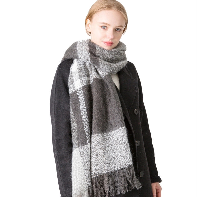 Unisex Casual Minimalist Lattice Polyester Scarf