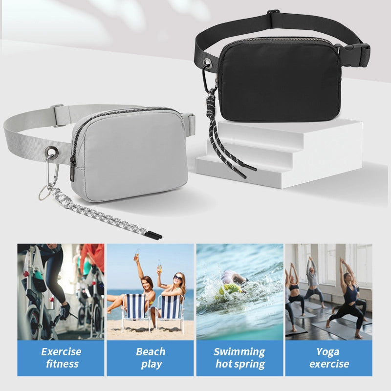 Women's Elegant Streetwear Solid Color Nylon Waist Bags