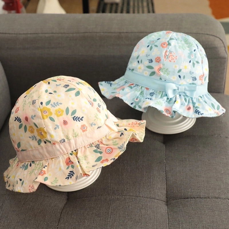 Baby Girl's Girl's Casual Flower Bowknot Bucket Hat