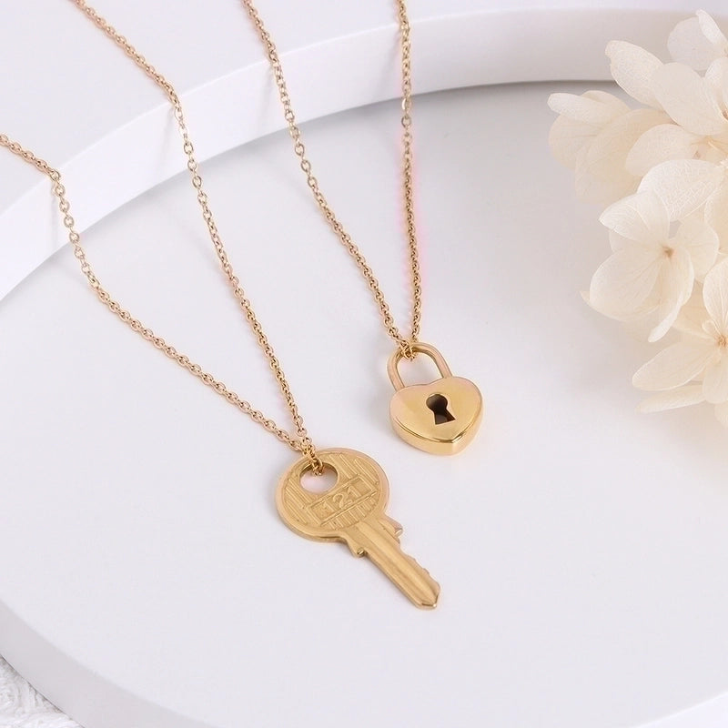 Fashion Printing 304 Stainless Steel 18K Gold Plated Plating Necklace