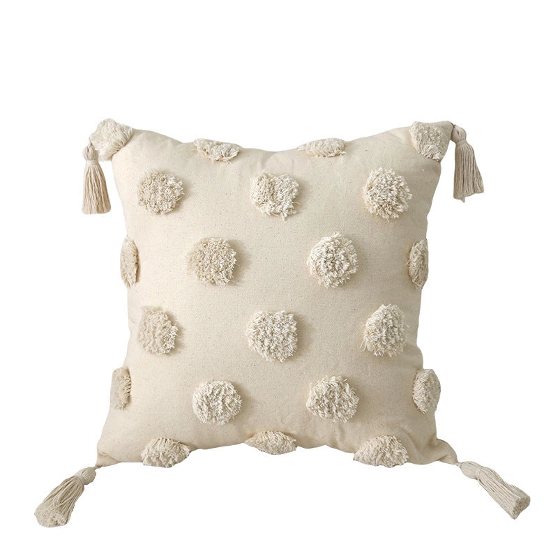 Embroidered Daisy Floral Pillow Case Light Luxury Pastoral Style Homestay Wear Bay Window Pillow Cushion Detachable And Washable Square Pillow