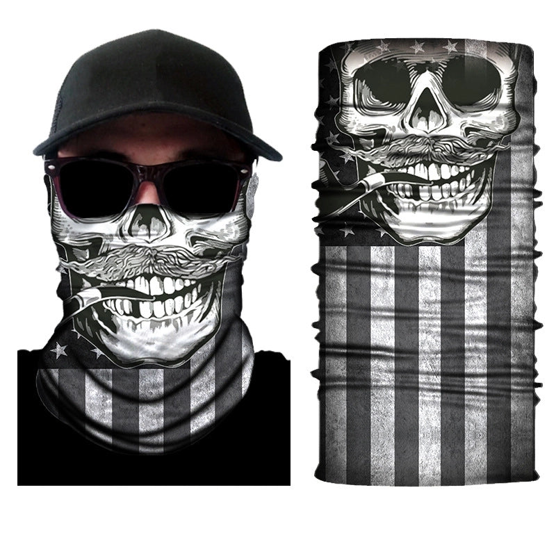 Unisex Casual Skull Printing Kerchief Mask